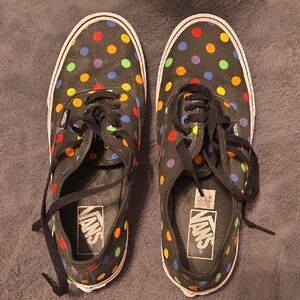 Vans Kids' Colorful Polka Dot Sneakers - Black